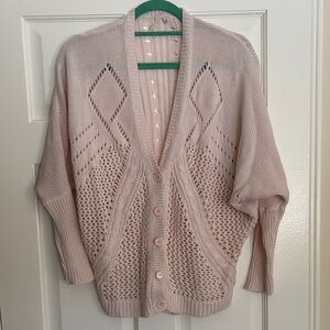 Cotton Blend Knit Cardigan Sweater